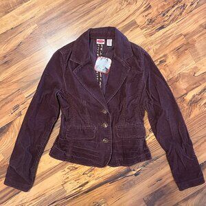 Womens Canyon River Blues Brown Courdoroy Dress Jacket Blazer Size S NWT